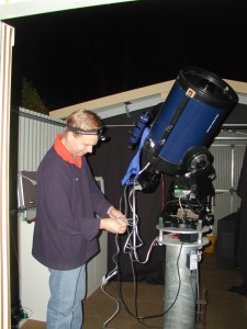 Roger Groom with his Telescope
