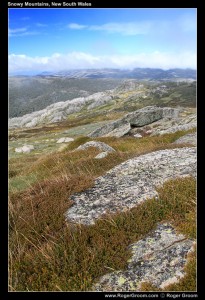 Snowy Mountains from above Thredbo