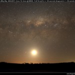 The Setting Milky Way with Moon