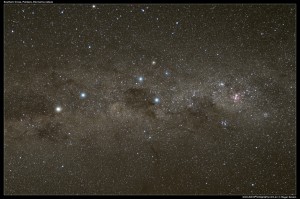 The Pointers, Southern Cross and Eta Carina Nebula