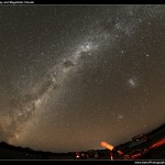 The Milky Way with Iridium Flare